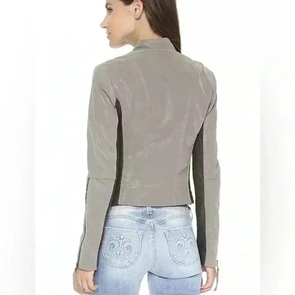 FREE PEOPLE COOL & CLEAN VEGAN LEATHER FITTED MOTO JACKET - SZ UNKNOWN - Picture 15 of 15